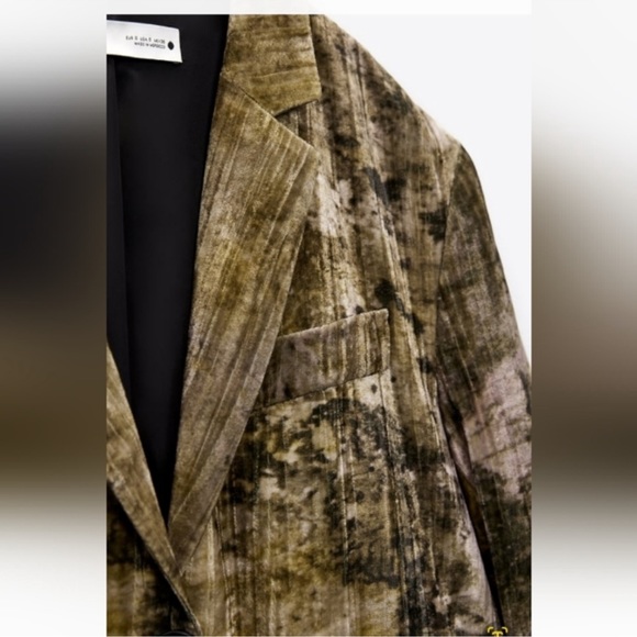 NWT Zara crushed velvet long jacket - Picture 7 of 8